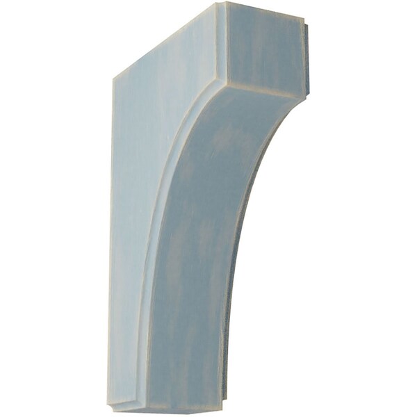 Ekena Millwork 1 3/4"W x 4"D x 6"H Clarksville Wood Vintage Decor Bracket, Driftwood Blue BKTWD02X04X06CVBU - main